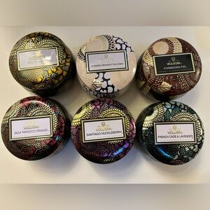 Voluspa Mini Tin PICK 3.
4 oz ea